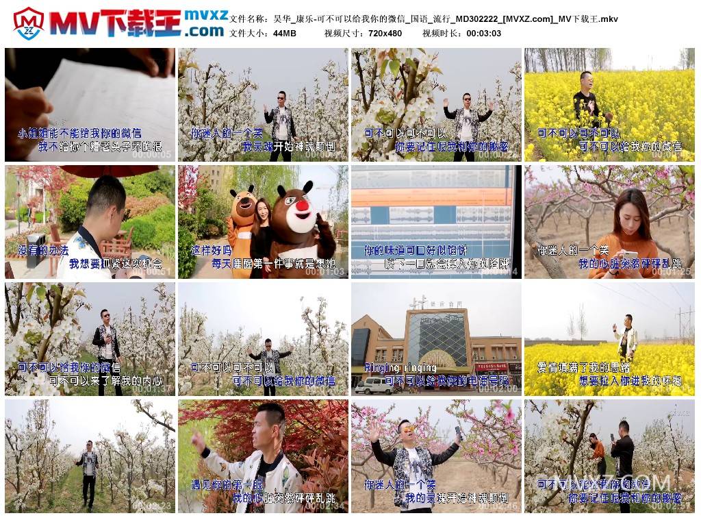 昊华_康乐-可不可以给我你的微信_国语_流行_MD302222